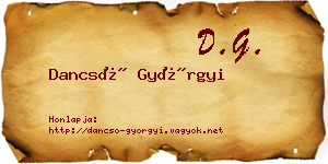 Dancsó Györgyi névjegykártya