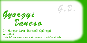 gyorgyi dancso business card